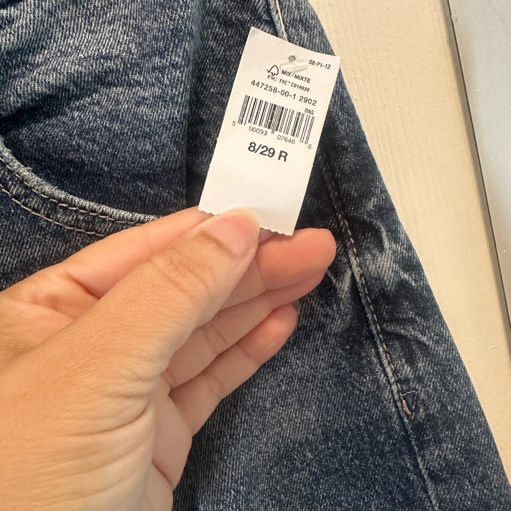 GAP Blue Straight Leg Jeans with Classic Indigo Wash - Picture 3 of 13